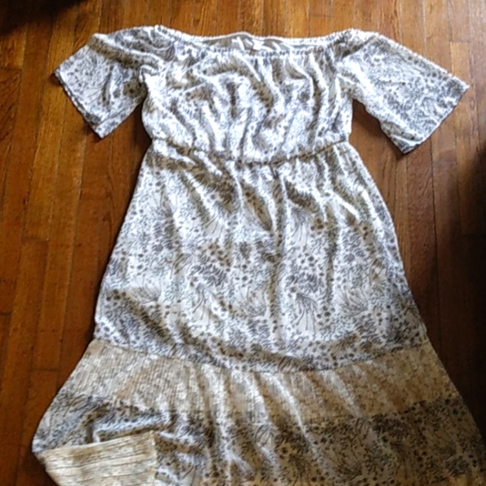 XL sheer floral lace maxi dress, prairie style